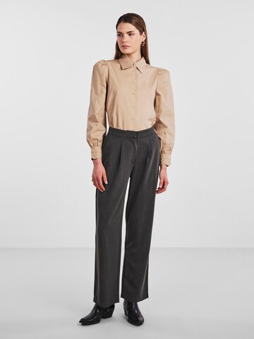 Y.A.S Regular Pleat-front trousers 'PINLY' in Grey