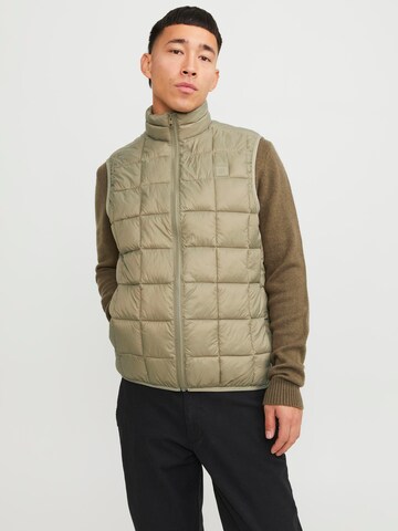 Gilet 'MOON' JACK & JONES en vert : devant