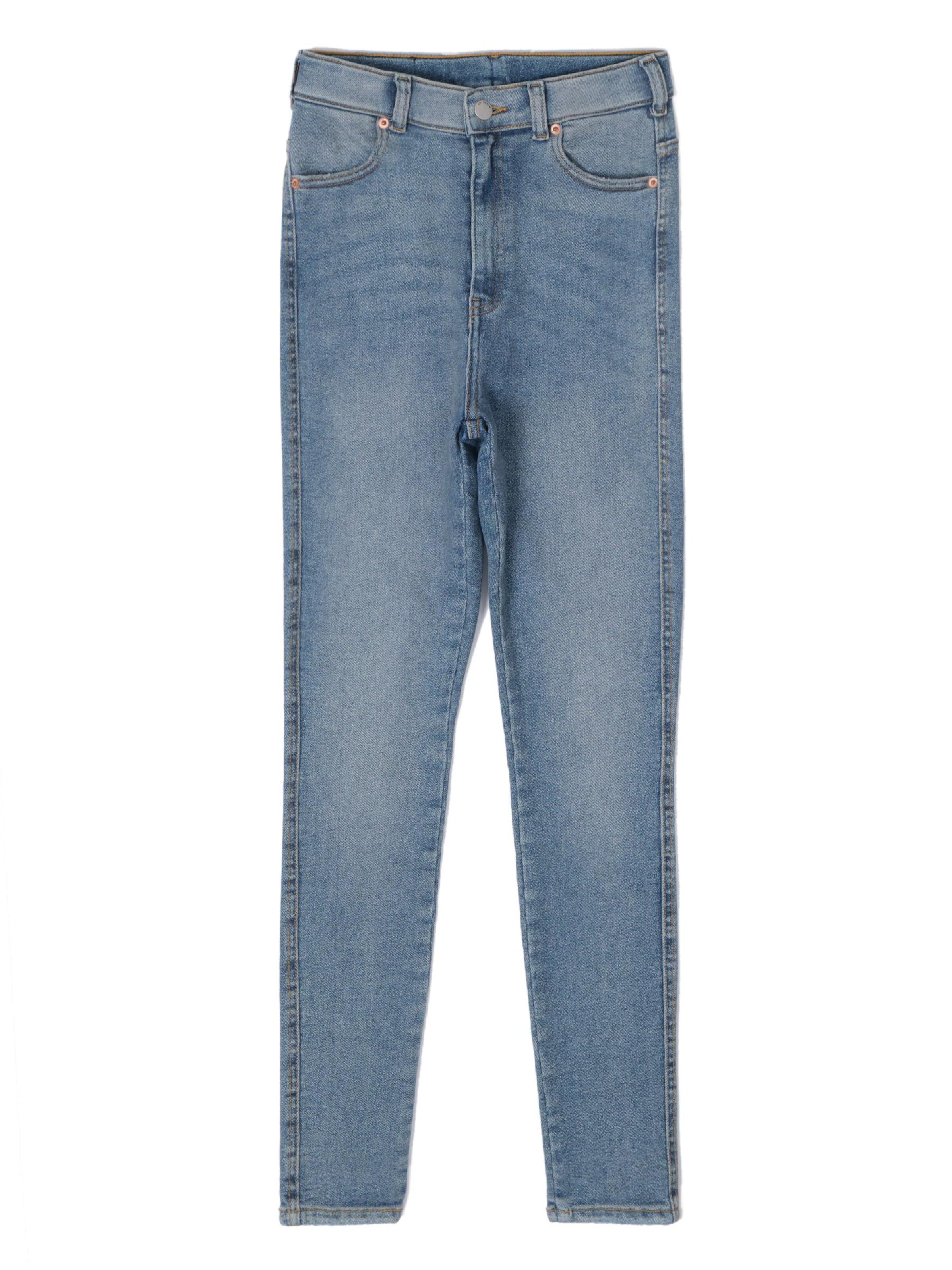 Dr. Denim Jeans 'Moxy High Skinny' in Blauw: voorkant