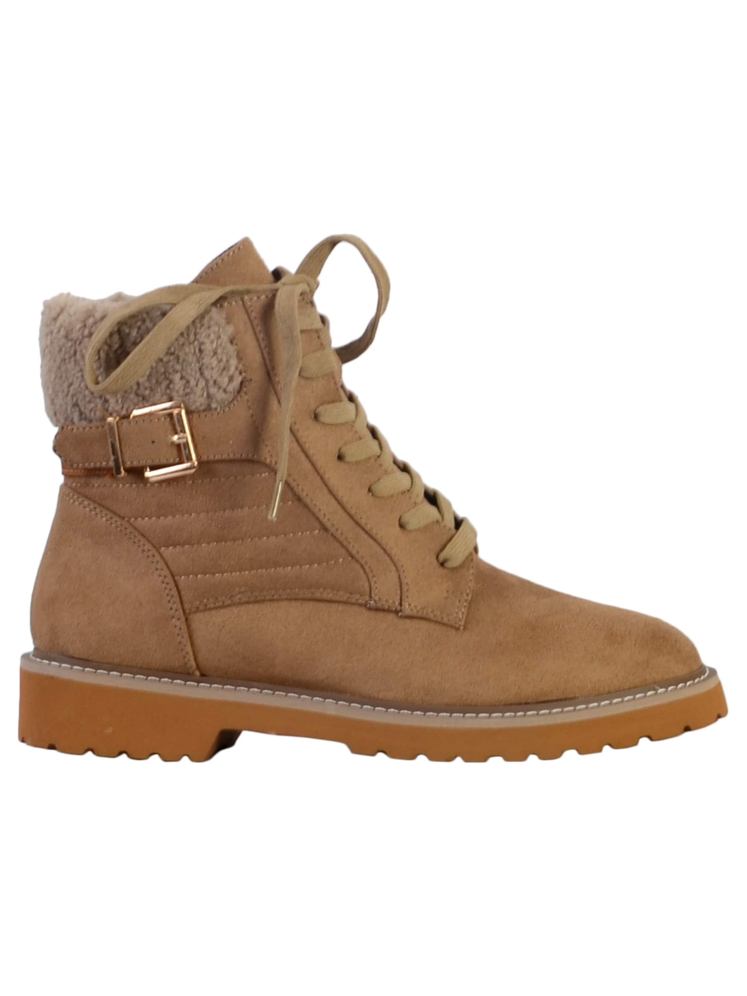 Bottines The Divine Factory en beige : devant
