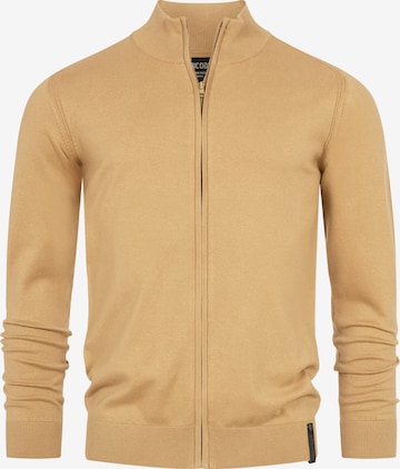 INDICODE JEANS Strickjacke 'Lau' in Beige: predná strana