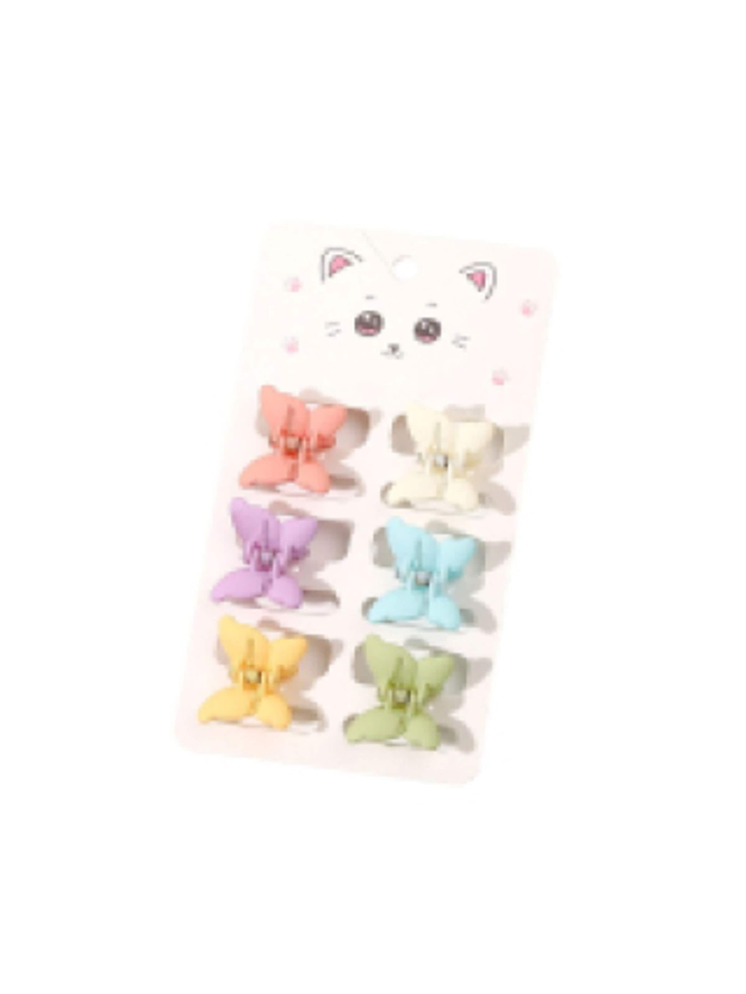 Ornement pour cheveux 'SOHO Lala Mini Hair Clips - Pastel Butterflies' soho Hair accesoires en mélange de couleurs
