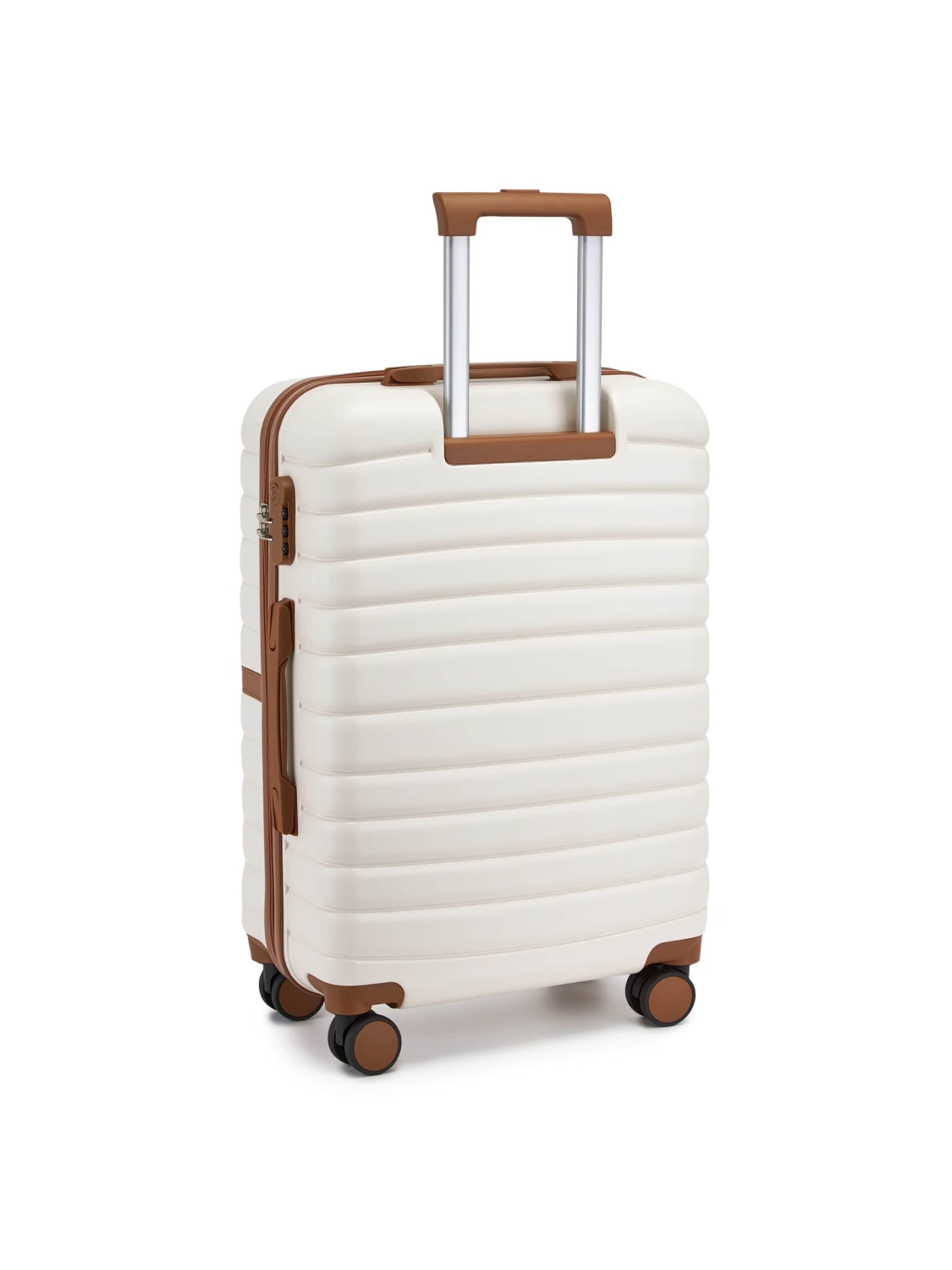 Kono Suitcase '28 Zoll Hartschalen-Trolley aus ABS und PC, Reisekoffer mit den Maßen 50,50 × 29,00 × 76,50 cm für Langreisen' in Brown