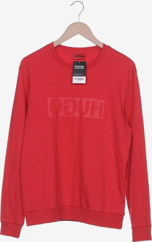 HUGO Sweatshirt & Zip-Up Hoodie in M in Red: front