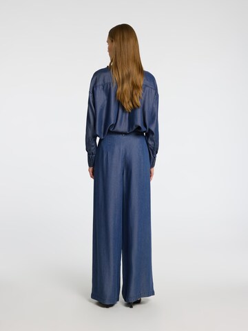 Wide leg Pantaloni con pieghe 'JANNA' di SELECTED FEMME in blu