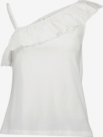 BLUE SEVEN Top 'Da' in White: front