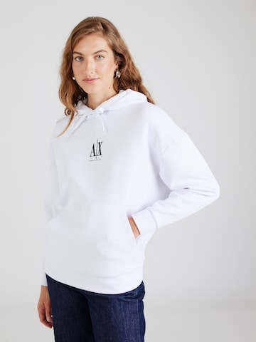 ARMANI EXCHANGE Суичър в бяло: отпред