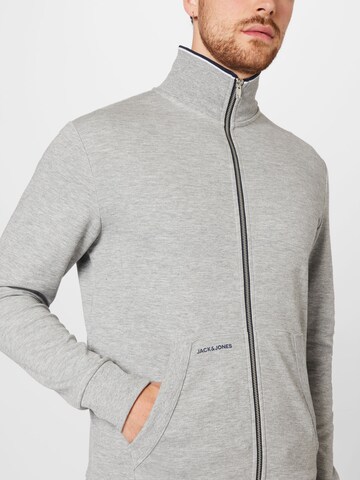 JACK & JONES Sweat jacket 'AIDEN' in Grey