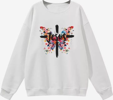 GORHEY Sweatshirt in Weiß: Vorderseite