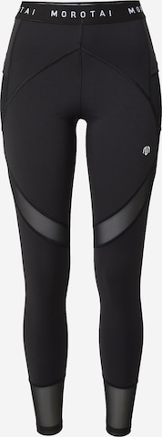 Skinny Pantalon de sport 'Naka' MOROTAI en noir : devant