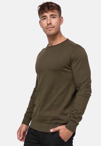 Pull-over 'Gamal' INDICODE JEANS en vert : devant