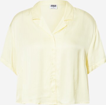 Camicia da donna di Urban Classics in giallo: frontale