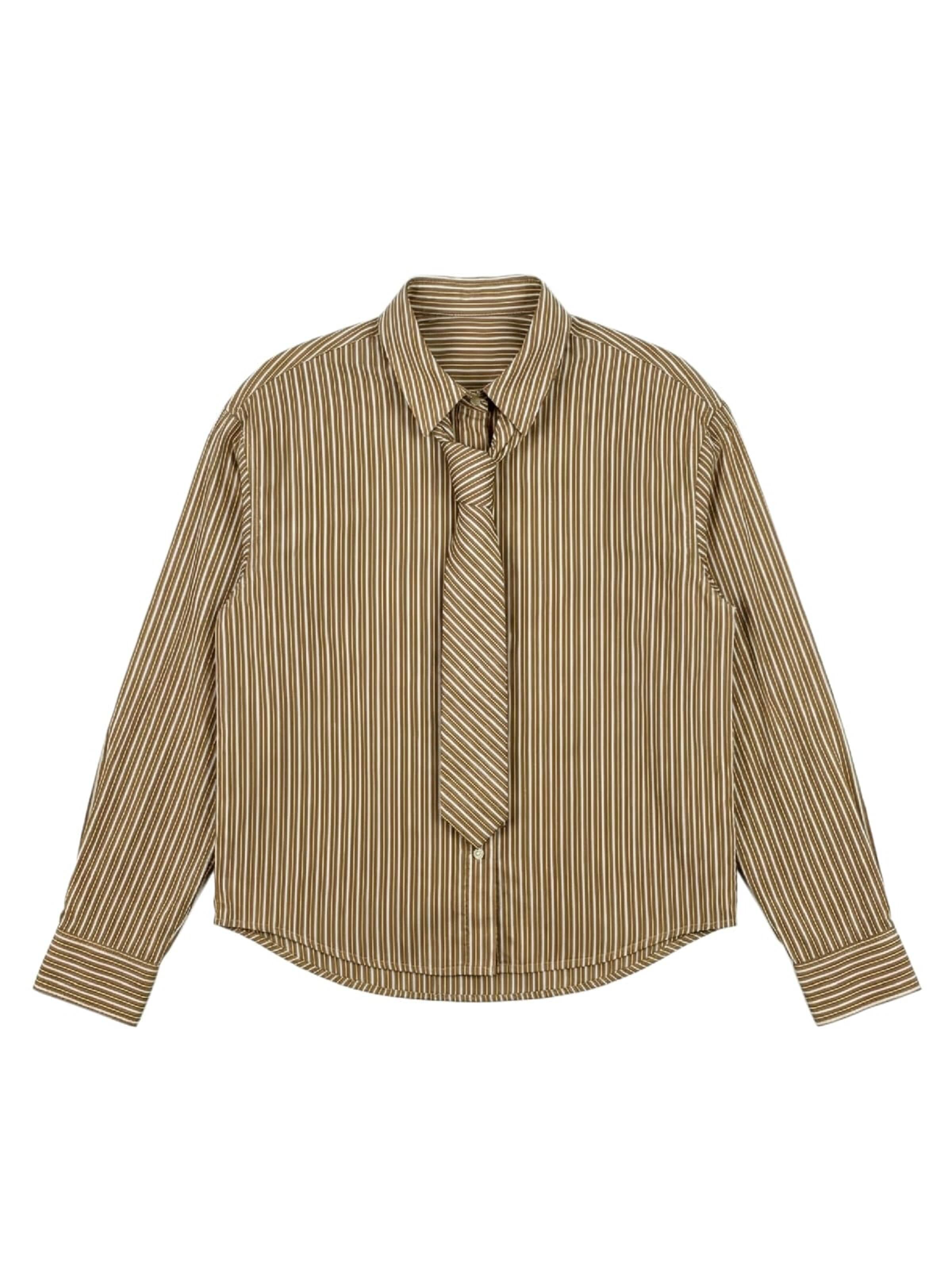 VERO MODA Blouse 'Juliana' in Bruin: voorkant