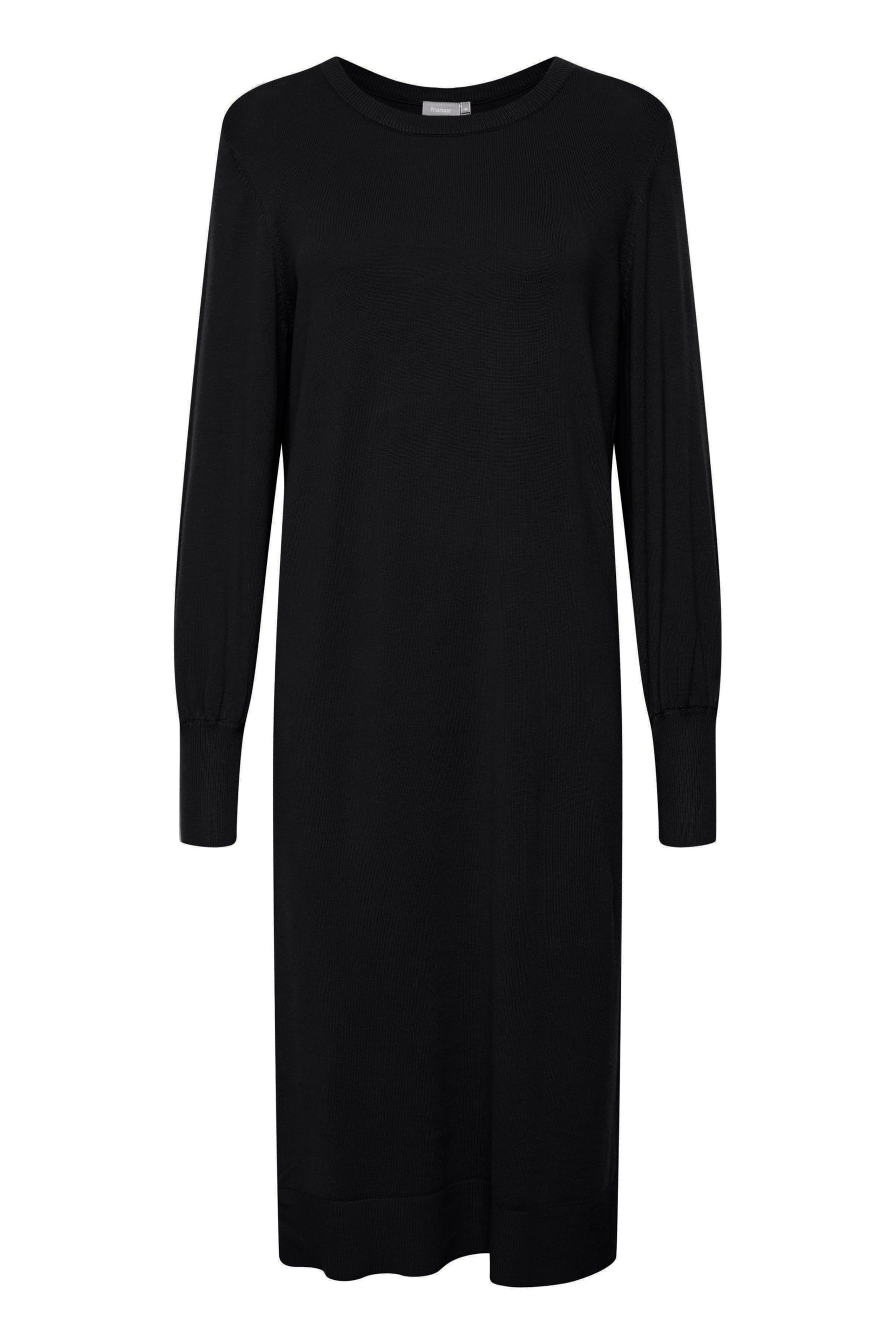Fransa Strickkleid 'Blume' in schwarz, Produktansicht