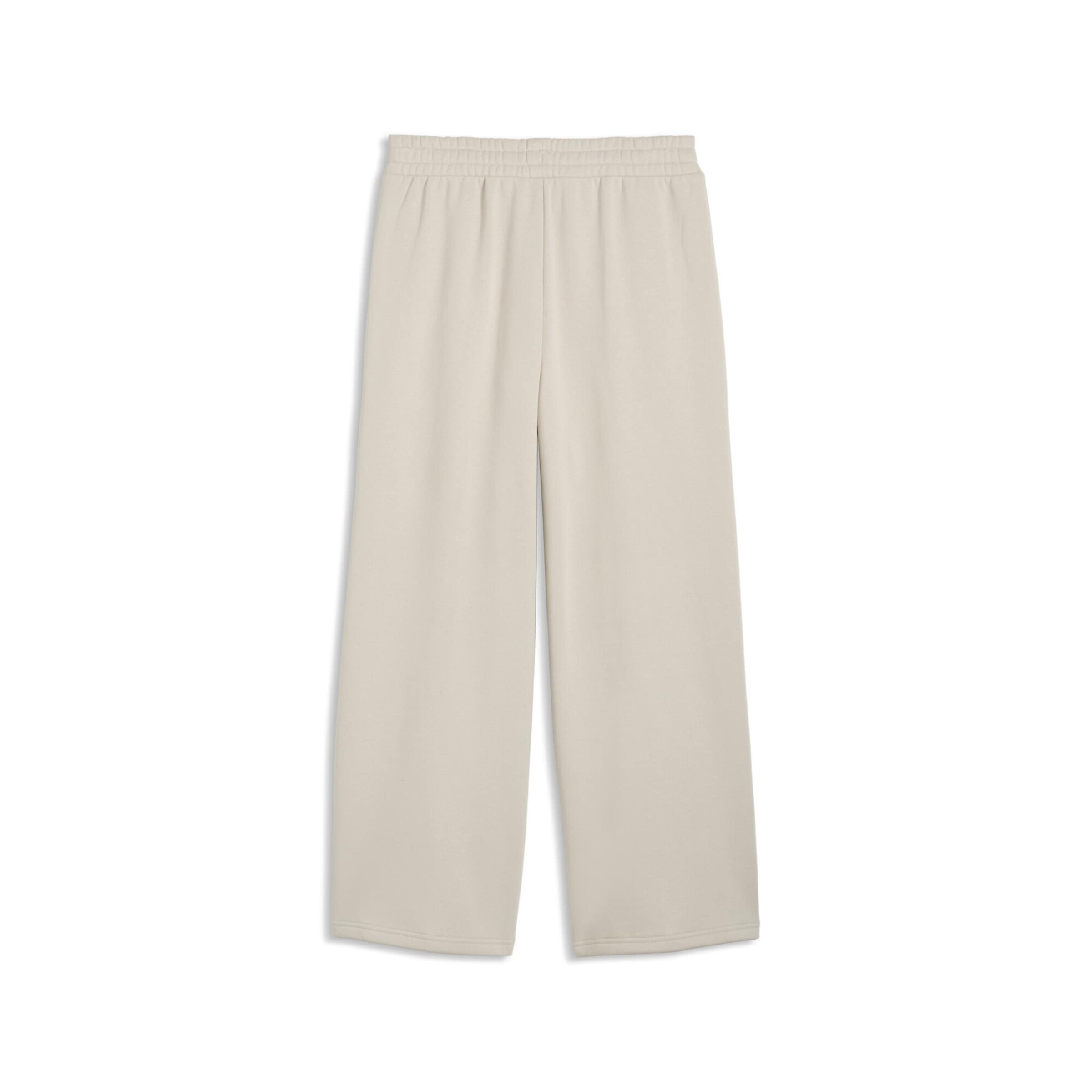 PUMA Wide leg Trousers 'Essentials Cat' in Beige