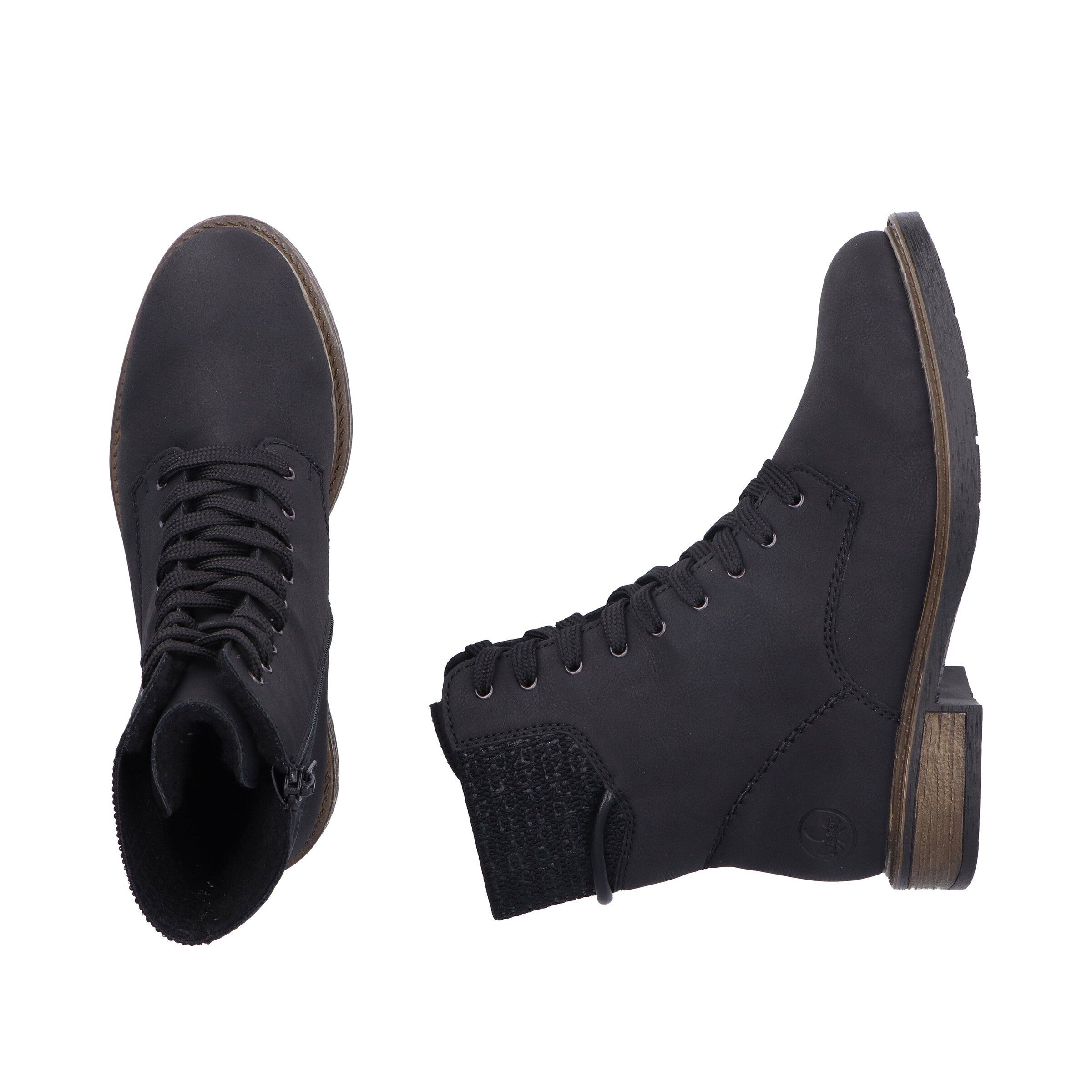 Bottines à lacets Rieker en noir