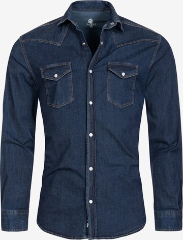 Rock Creek Slim fit Button Up Shirt in Blue: front