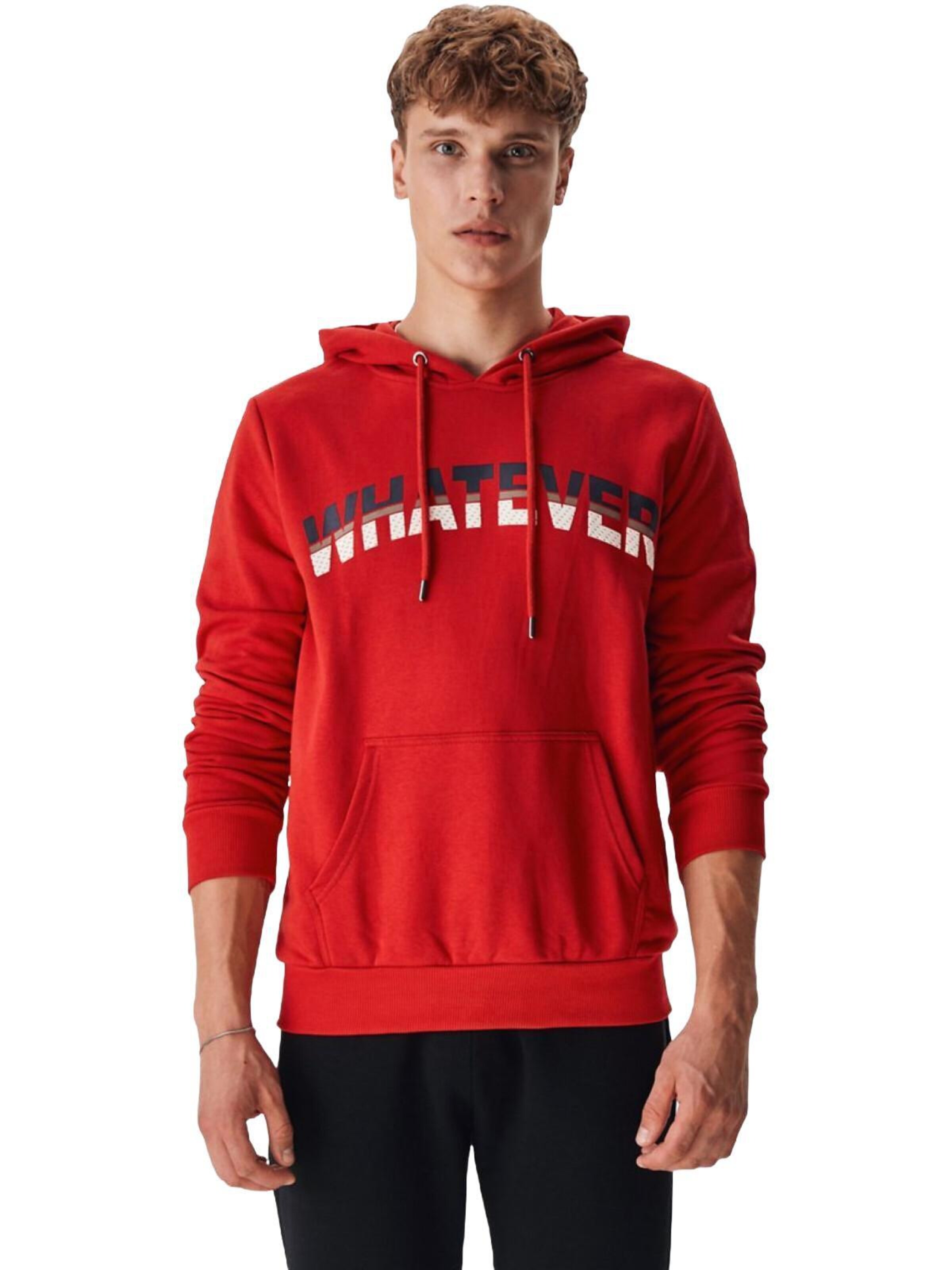 LTB Jeans Sweatshirt 'LTB Jeans Herren-Kapuzenpullover' in Rood: voorkant