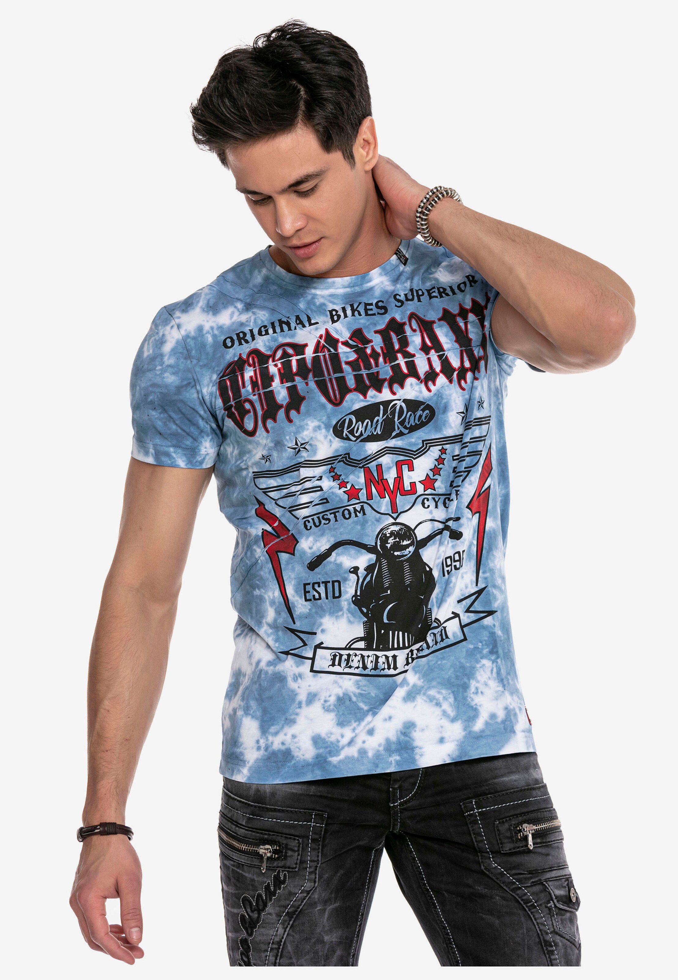 Männer Shirts CIPO & BAXX T-Shirt 'CT629' in Blau - RS92654 Männer Shirts CIPO & BAXX T-Shirt 'CT629' in Blau - RS92654