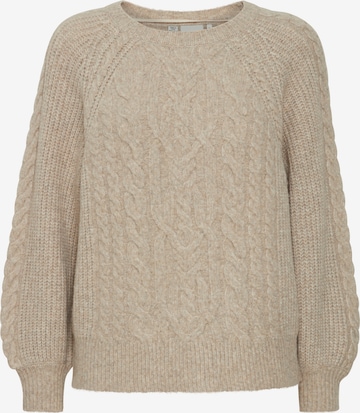 ICHI Sweater in Beige: front