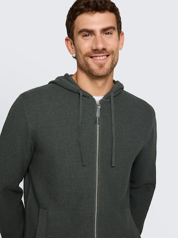 TOM TAILOR Gebreid vest in Groen