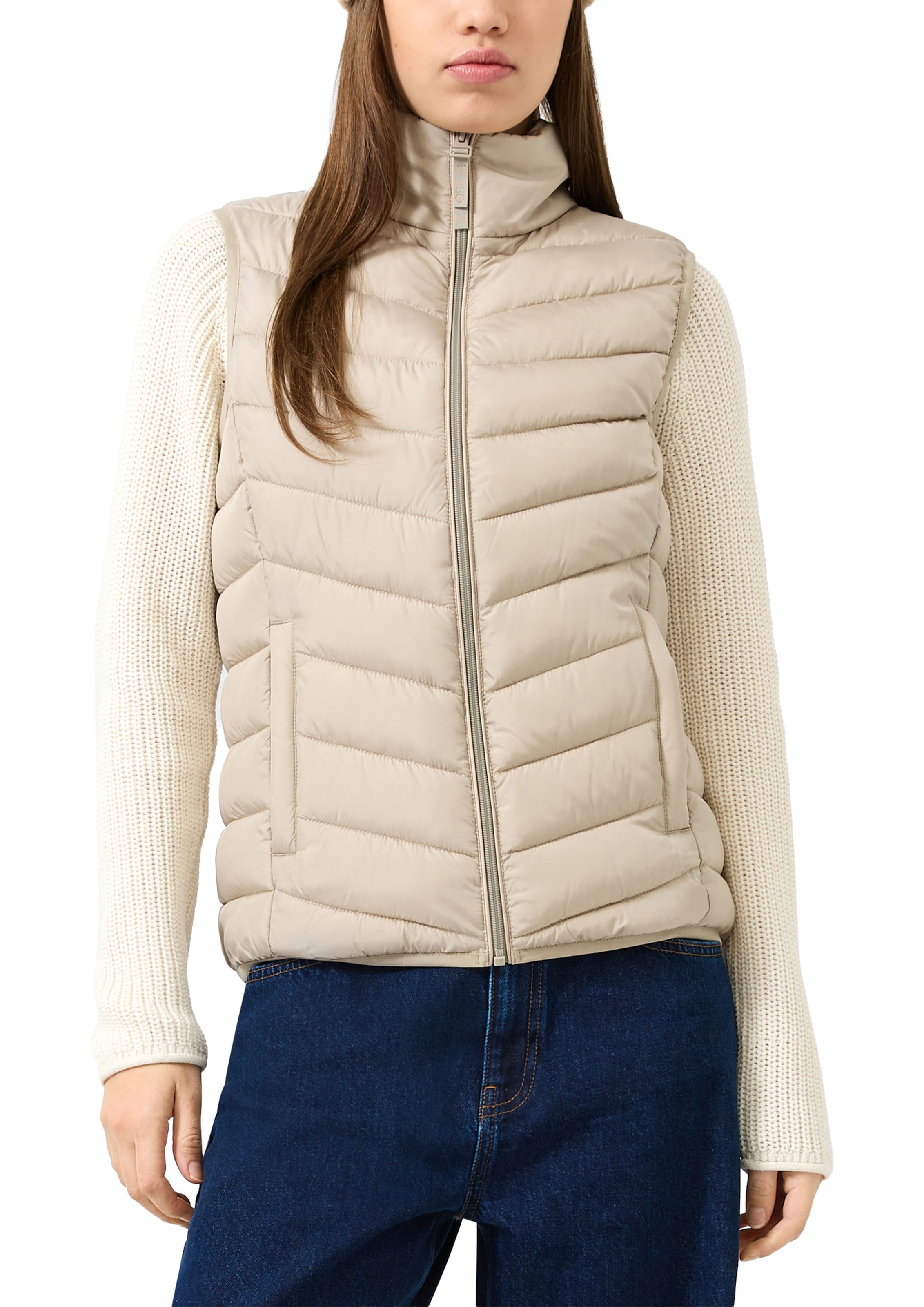 QS Weste in Beige: Vorderseite