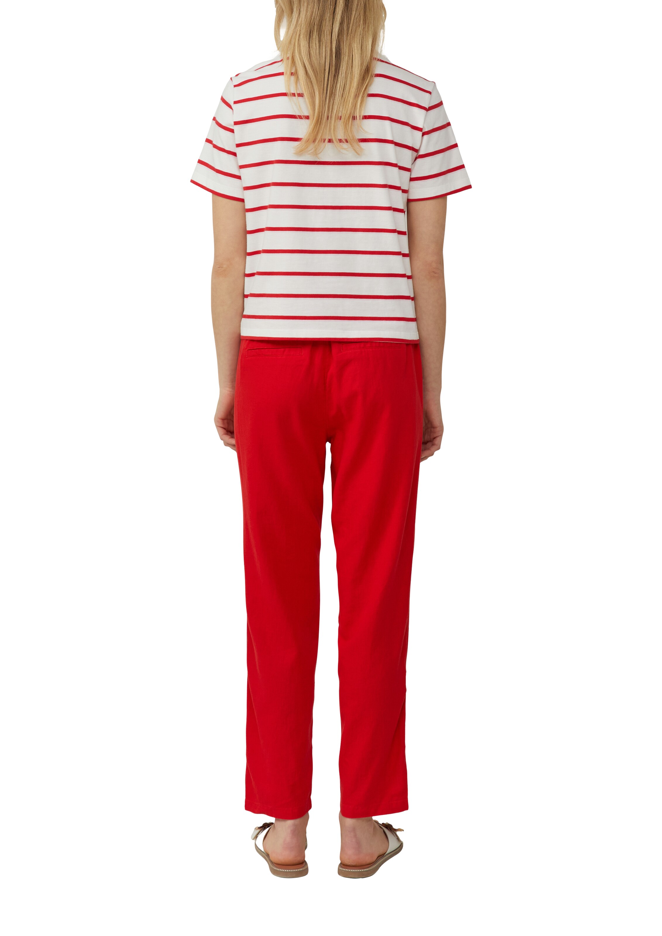 s.Oliver Tapered Broek in Rood