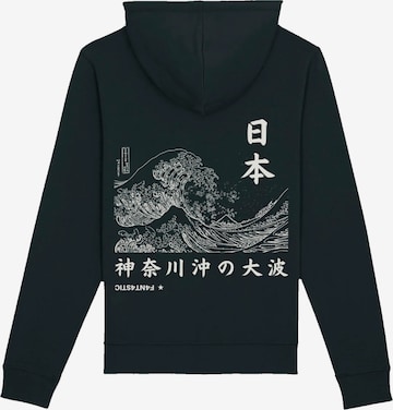 F4NT4STIC Sweatshirt 'Kanagawa Welle' in Schwarz