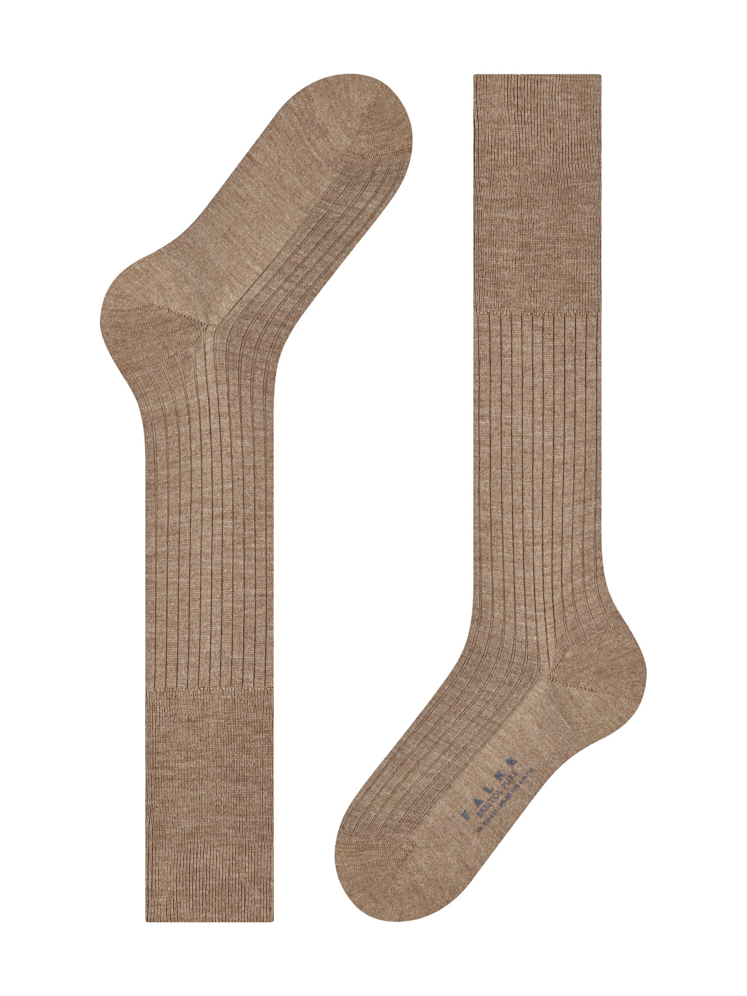 FALKE Knee High Socks 'Bristol Pure' in Brown