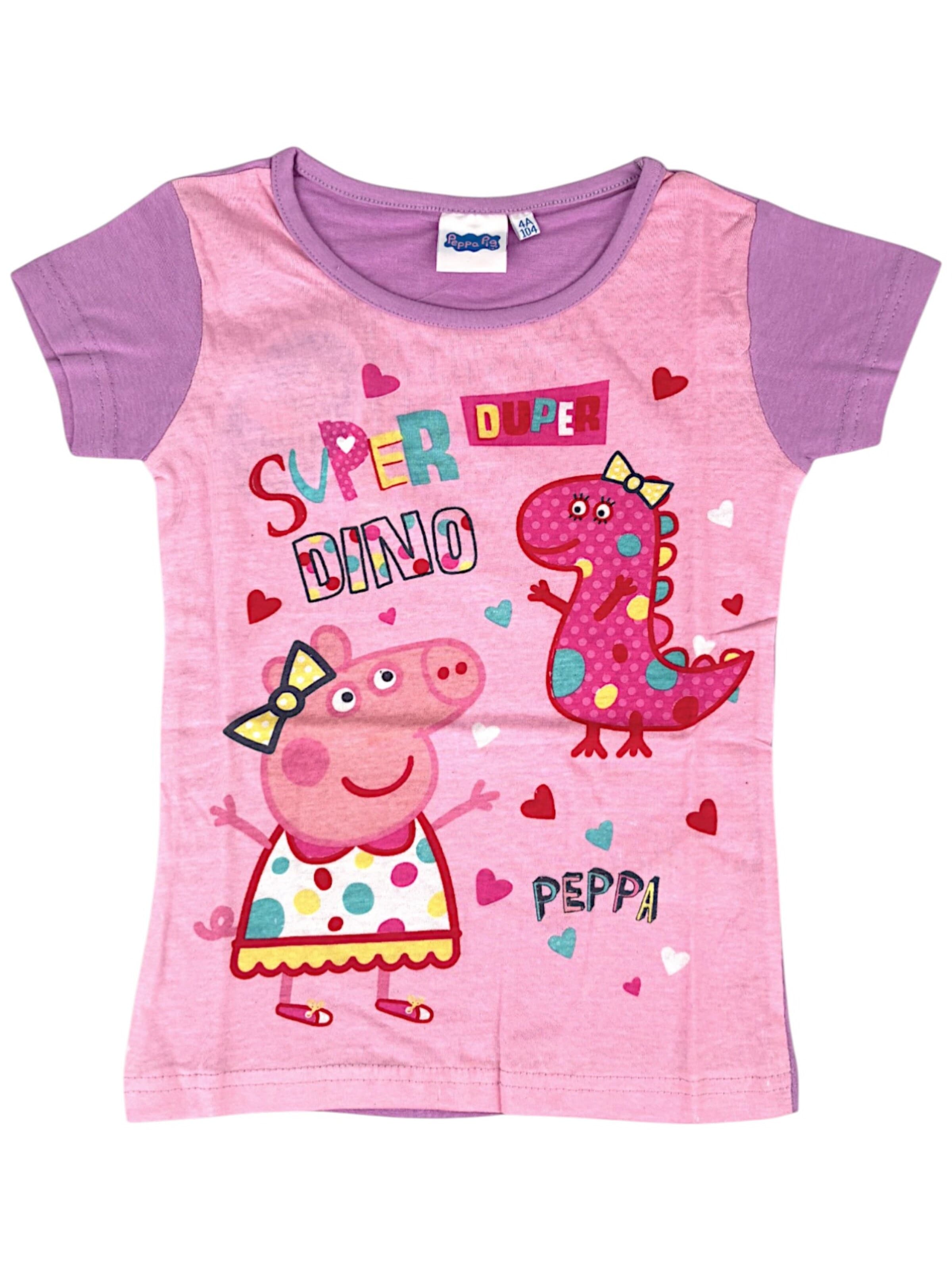 Peppa Pig Shirt 'Peppa Pig & Dino'‌‌‌‌‌‌‌‌‌‌ in Lila: Vorderseite