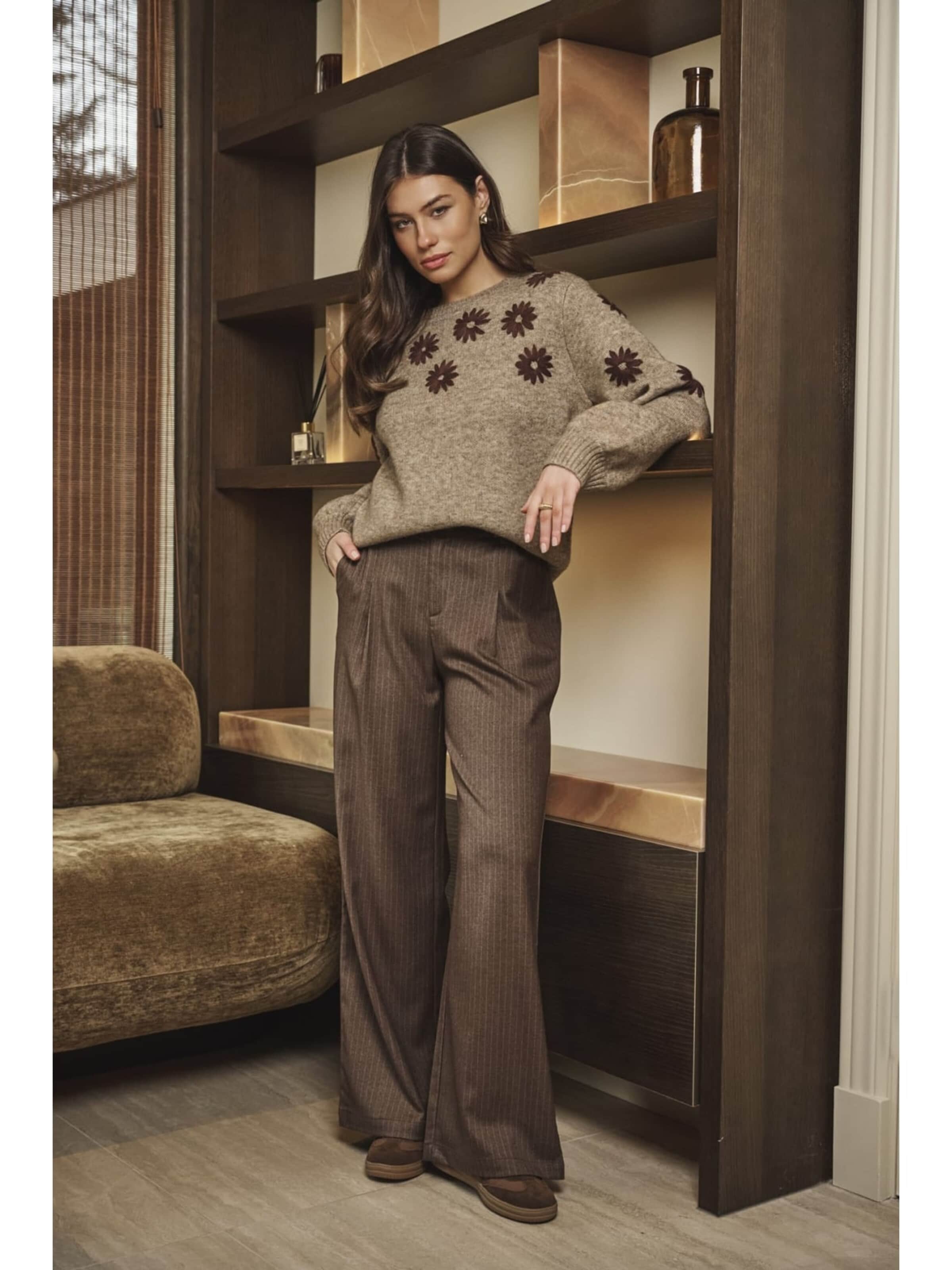 G-maxx Baggy Trousers '25WWG07' in Brown
