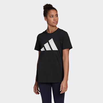 T-shirt fonctionnel ADIDAS PERFORMANCE en noir : devant