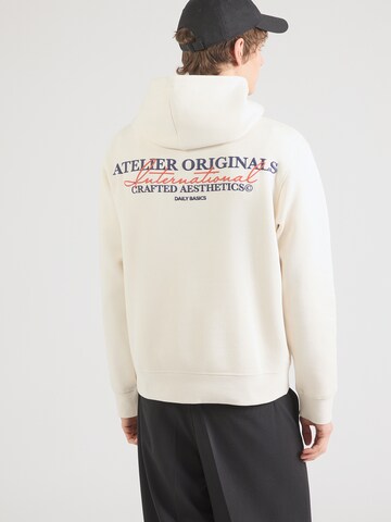 JACK & JONES Sweatshirt 'JWHISLINGTON' in White: front