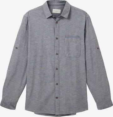 Coupe regular Chemise TOM TAILOR en bleu : devant