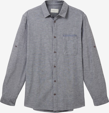 TOM TAILOR Button Up Shirt in Blue: front