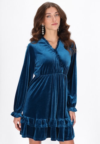 faina Dress in Blue: front