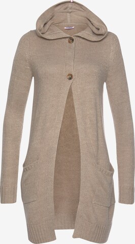 KangaROOS Knit Cardigan in Beige: front