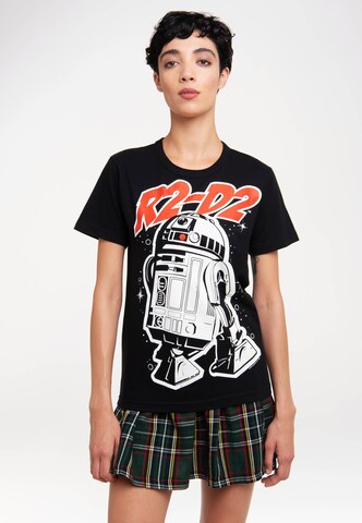 LOGOSHIRT T-Shirt 'Star Wars - R2-D2' in Mischfarben: predná strana