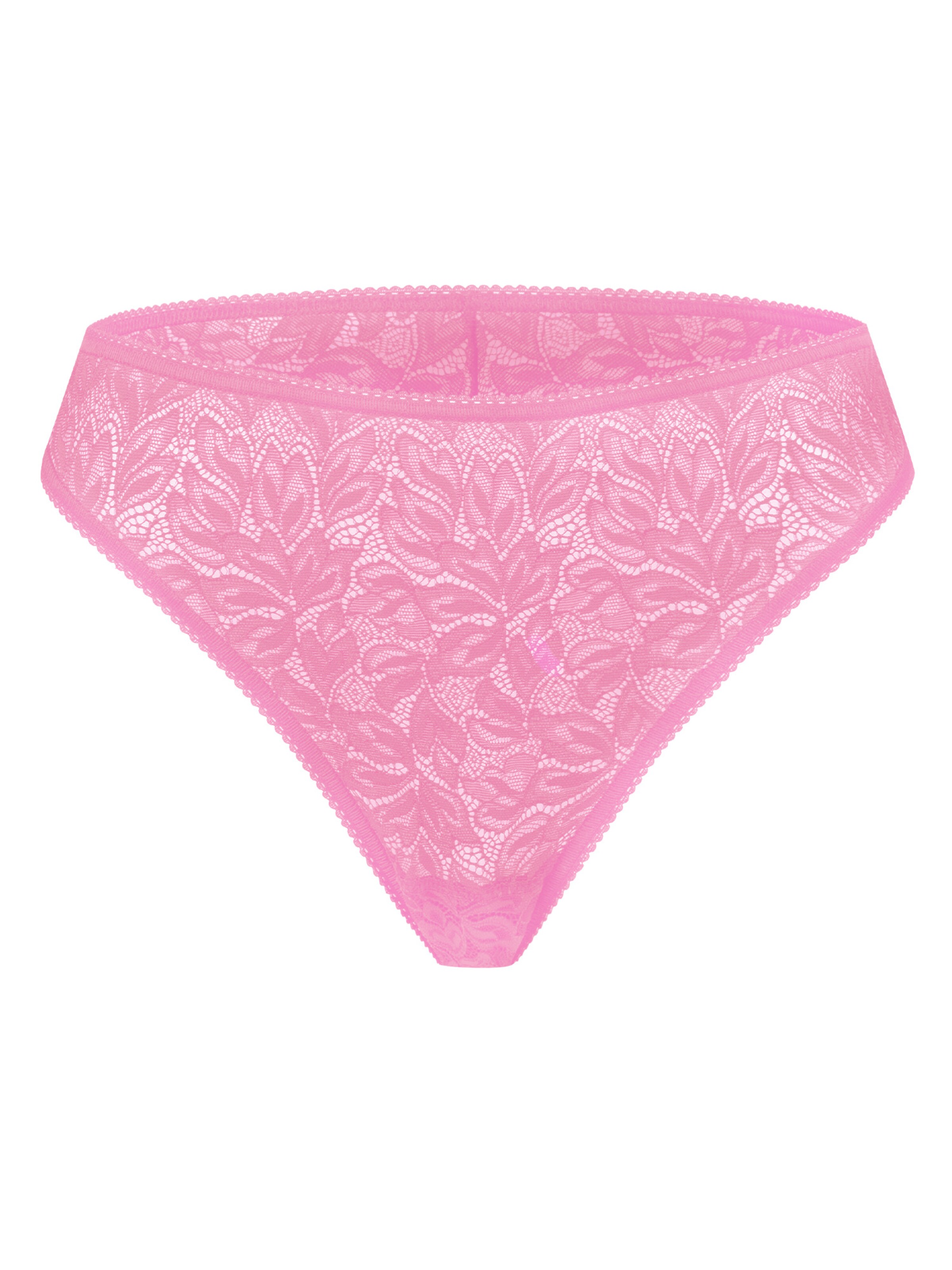 Erlich Textil - Cueca 'Iconic Lace' em rosa: frente