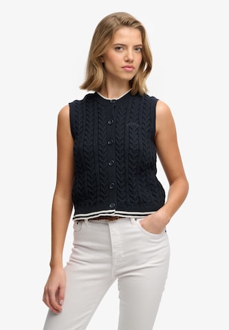 Tops en tricot Superdry en bleu : devant