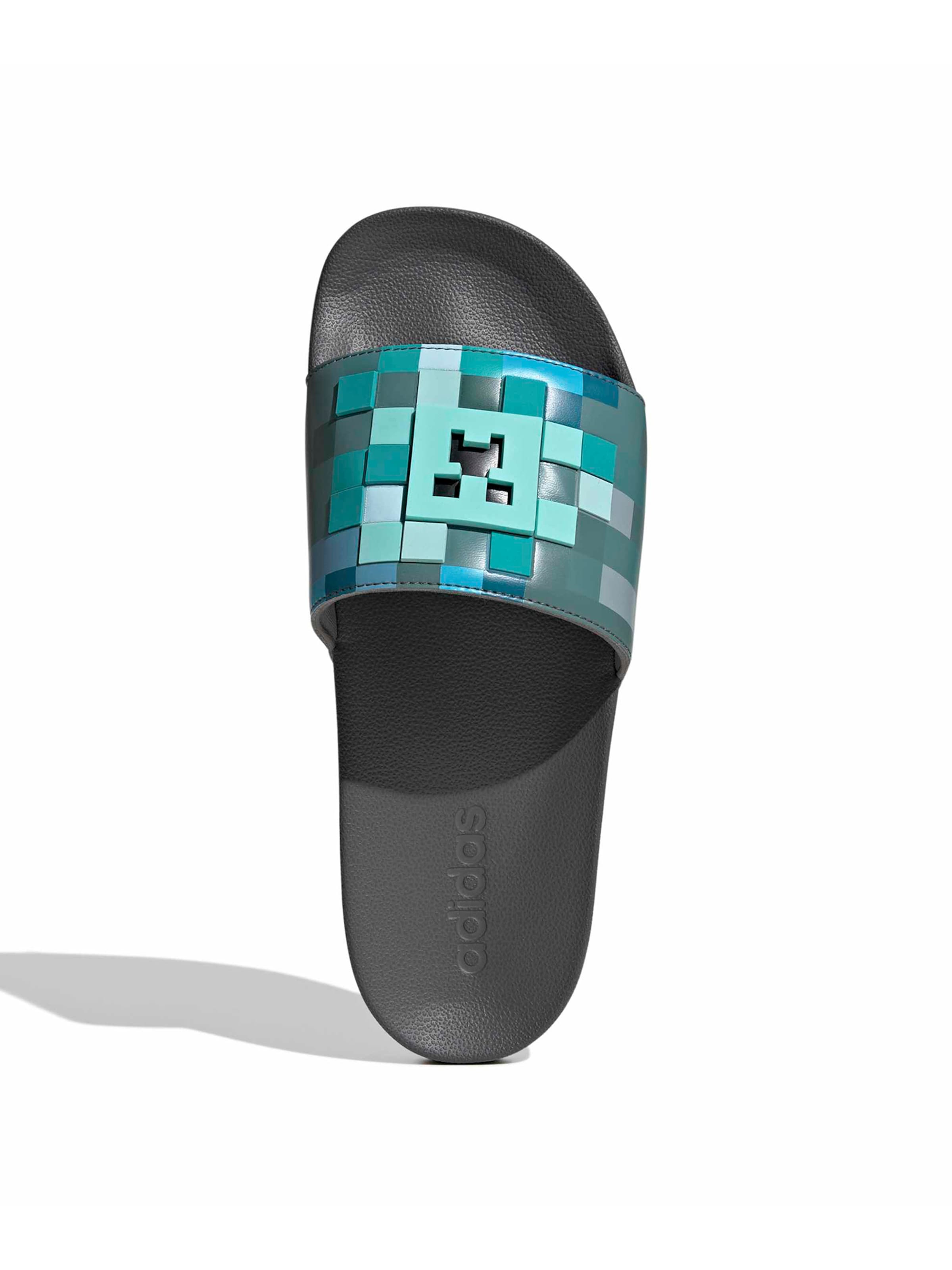 Saboți 'ADILETTE - MINECRAFT' de la ADIDAS SPORTSWEAR pe gri