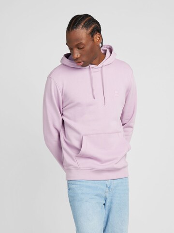 BOSS Sweatshirt 'Wetalk' in Purple: front