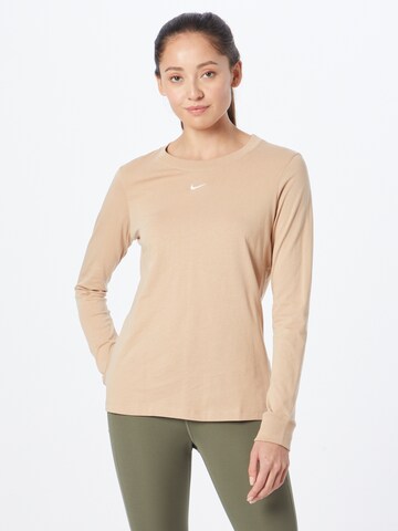 T-shirt Nike Sportswear en beige : devant