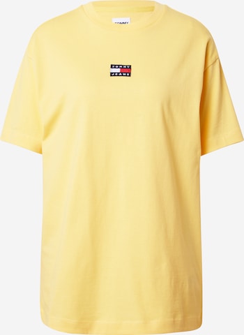 Tommy JeansŠiroka majica - žuta boja: prednji dio