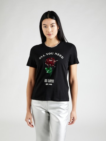 ONLY Majica 'KITA' | črna barva: sprednja stran