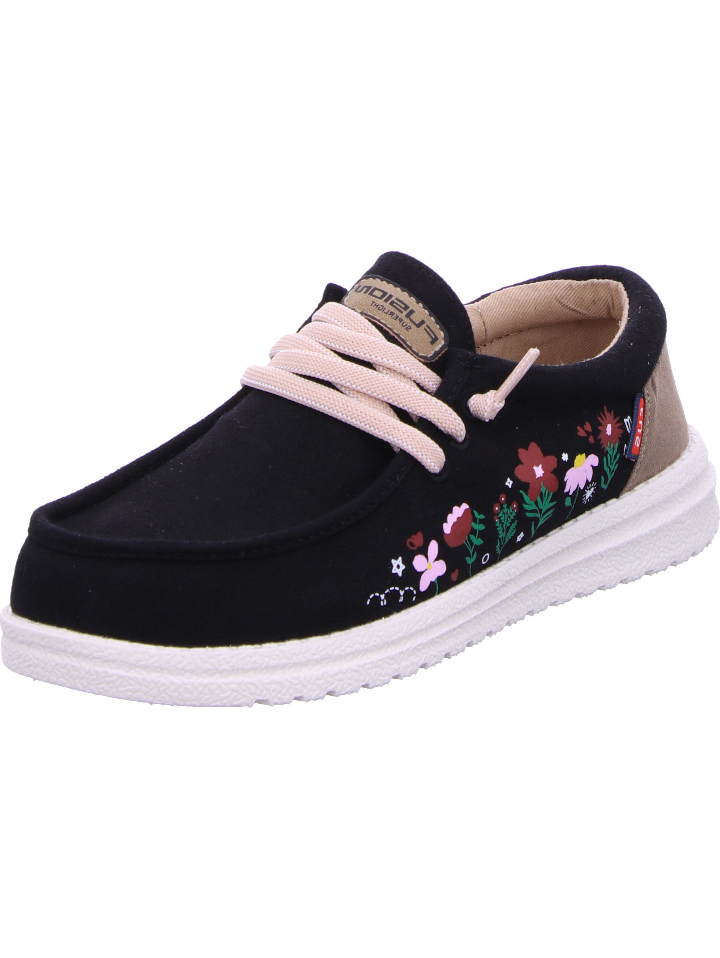 Fusion Mokassin 'Emma' in Schwarz: Vorderseite