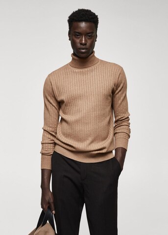 MANGO MAN Sweater 'Carino' in Beige: front