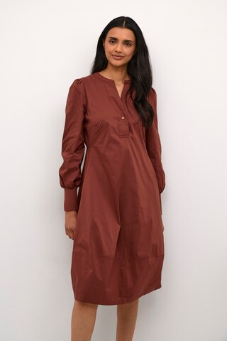 Robe-chemise 'Antoinett' CULTURE en marron : devant