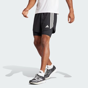 juoda ADIDAS PERFORMANCE Standartinis Sportinės kelnės 'Own The Run': priekis