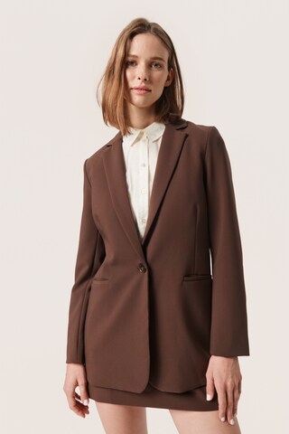 Blazer 'Corinne' SOAKED IN LUXURY en marron : devant